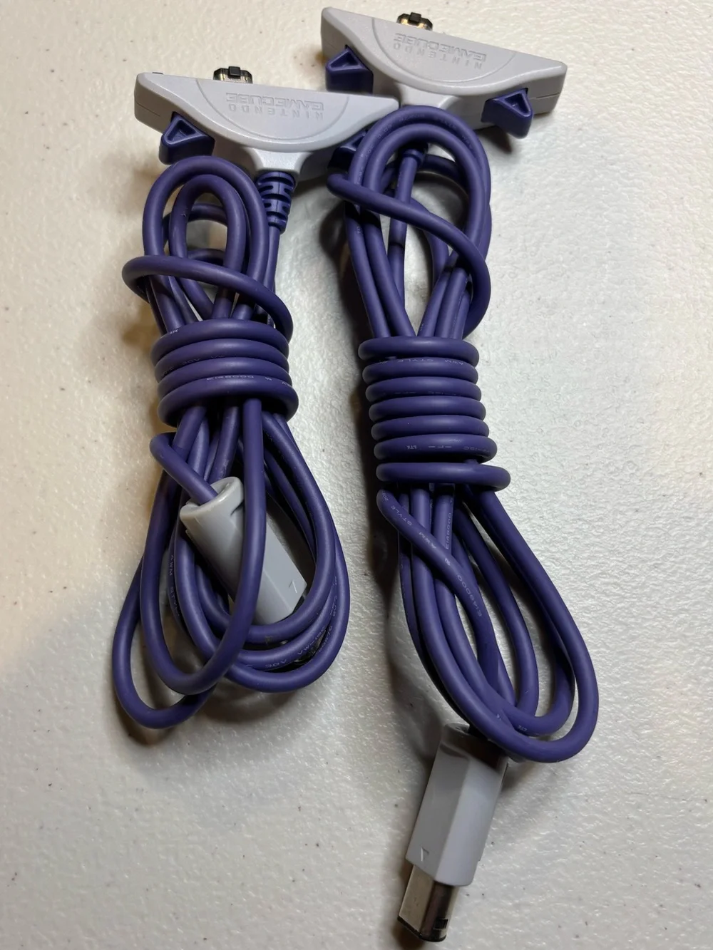 Pair of authentic Nintendo GameCube To GBA Game Boy Advance Game Link Cables